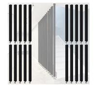 PEYNIR Poteau de partition Poteau de séparation de pièce à Lattes de Bois pour Couloir et escalier du Sol au Plafond Cloison Murale à colonnes avec Bases réglables(20posts(W 200cm),H 205cm)