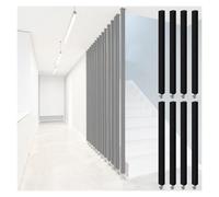 PEYNIR Poteau de partition Poteau de séparation de pièce à Lattes de Bois pour Couloir et escalier du Sol au Plafond Cloison Murale à colonnes avec Bases réglables(8posts(W 80cm),H 205cm)