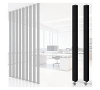 PEYNIR Poteau de partition Poteau de séparation Murale Personnalisable pour Bureau, Réglable Colonne de séparation de pièce pour escalier intérieur/Balcon/Couloir(2pcs(W 20cm),H 150cm)