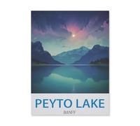 Peyto Lake Banff，Puzzle 1000 Pieces of Paper Puzzles Suitable for Adults Children Families Stress Relief Puzzle Games（26x38cm）-EH34