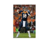 Peyton Manning Poster mural imperméable, résistant à l'humidité, facile à installer et résistant à la décoloration, style sans cadre, 20 x 30 cm