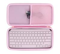 Peyyargo Dur Étui de Protection Compatible avec Logitech MX Keys Mini Minimaliste Clavier (Rose)