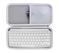 Peyyargo Étui de Protection pour Logitech MX Keys Mini Minimaliste Clavier | Coque EVA Rigide, Résistant Chocs Rayures, Multi Usages, Sac Portable, Accessoire pour Clavier, Blanc