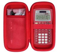 Peyyargo Hard Étui de Protection Compatible avec Texas Instruments TEX-TI36XPRO/ TI-30XB/ TI-30 XIIS FC/TI-30XS/ TI 30X Pro/TI-30XIIB/ TI30XA Calculatrice Scientifique (Rouge)