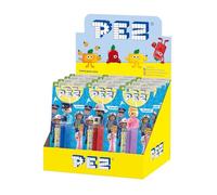 PEZ - Boîte-présentoir de 12 distributeurs PLAYMOBIL avec une recharge de bonbons (1 distributeur + 1 recharge)