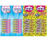 PEZ Recharges Variété Paquet (Paquet De 4) 2x Gazeuze 2x Aigre Mélange Saveurs