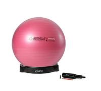 PEZZI Maxafe Ballon de gymnastique Ø 65 cm avec bac à ballon et pompe Rouge rubis