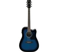 Ibanez PF15ECE-TBS Guitare électro-acoustique, Transparent Blue Sunburst
