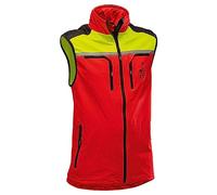 Pfanner® Gilet Forest Light avec une liberté de mouvement maximale et une grande visibilité, couleur : rouge/jaune, taille : XXL