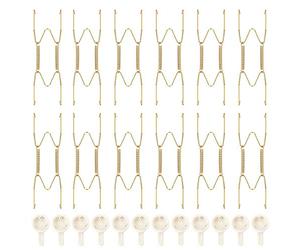 PFativant 12Pcs Support Assiette Decorative 6Pouce Cintres Assiette Cintres Plaque Murale avec 12Pcs Crochets Muraux pour Assiettes et Art Acier inoxydable, Doré