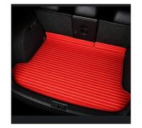 PFBGEXV Tapis Coffre Voiture en Cuir rayé pour Lincoln pour Navigator pour Aviator pour Corsair 2020-2022 Bac Coffre Doublure Protection(Red5,2018-2022 1)