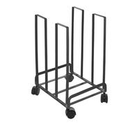 PFCDZDU Carton Stockage Chariot, Acier Carbone Carton Organisateur Étagère avec roulettes, Magasin De Détail Maison Commercial Au Sol Portable Support pour Cartons (Couleur : Zwart, Taille : 12.2x10