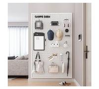 PFCDZDU Panneau Perforé Mur Organisateur, Montage Mural Afficher Acier Panneau Perforé Ensemble Panneaux, Maison Bureau Garage Suspendu Modulaire Étagère Combinée (Couleur : White, Taille : 150x60x2