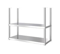 PFCDZDU Plafond Cuisine Stockage Rayonnage, Suspendu Monter Acier Inoxydable Unité D'étagère, Flottant Organisateur Étagère pour Restaurant Bar Entrepôt (Couleur : Silver, Taille : 150x35x115cm)