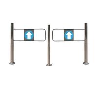 PFCDZDU Porte D'entrée Manuelle Unidirectionnelle, Barrière Sécurité Battante Automatique À Ressort, Poussette Manuelle Acier Inoxydable Dispositif D'accès Entrepôt(3.3x3.2ft(100x99cm)-A)