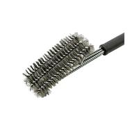 PFCFPNMTGV Accessoires de cuisine Brosse et grattoir for barbecue Kit nettoyage Outils en acier inoxydable Poils métalliques Triangle Accessoires pour barbecue(12 inch brush)