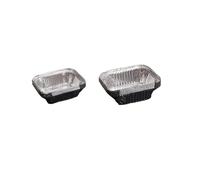 PFCFPNMTGV Lot de 10 barquettes rectangulaires en aluminium épais jetables 230 ml/410 ml for barbecue, ustensiles cuisine Accessoires pour barbecue(SV2-410ML)