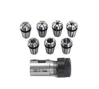 PFCFPNMTGV Lot de 8 tiges d'extension de pince de moteur de broche ER11A 5 mm + 1-7 mm ER11, ressort de fraisage, mandrin de serrage, support d'arbre, tour CNC, gravure mandrins