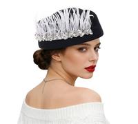 PFCORI Bérets tendance pour femmes et hommes - Style de serviteur d'air - Design léger, Noir/blanc, X-Small-Large