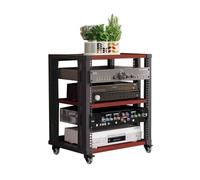PFDHK Meuble De Rangement Multimédia À 3 Niveaux, Support Audio Amovible, Étagères Réglables, for Salon, Studio D'enregistrement De Jeux, Charge 100 Kg(Color1)