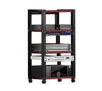 PFDHK Support Multimédia AV 4 Couches, Support Audio Amovible, Étagères Réglables, for Salon, Studio D'enregistrement, Charge 150 Kg(Color3)