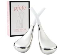 Pfefe Cryo Sticks Ice Globes - Outils de Soins de la Peau du Visage et Des Yeux - Bâtons de Cryo en Acier Inoxydable Pour - Globes de Massage Rafraîchissant Avec étui de Rangement