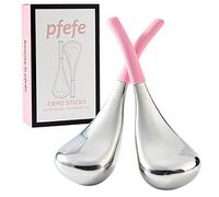 Pfefe Cryo Sticks Ice Globes - Outils de Soins de la Peau du Visage et Des Yeux - Bâtons de Cryo en Acier Inoxydable Pour - Globes de Massage Rafraîchissant Avec étui de Rangement