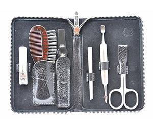 Pfeilring Lot de 6 boîtes de 6 accessoires en cuir de vachette Noir