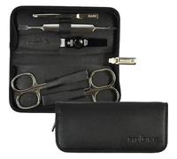 Pfeilring Set Manucure 18 X 9 X 4 Cm Cuir Nappa/Acier Noir 6 Pièces Multicolore