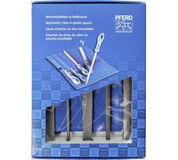 PFERD 11801520 SET de limes d'atelier différentes limes dans un sac à roulettes en PVC avec carton d'emballage Longueur 200 mm