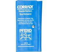 PFERD 12314082 SET de limes à aiguille CORRADI Swiss Hieb 1 dans un sac à roulettes en PVC Longueur