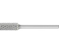 Mini-fraise sur tige de 3 mm, en carbure, forme cylindrique ZYA, denture 4, Forme : ZYA 0613, Ø de la tête 6 mm, Long. de tête 13 mm, Long. totale : 43 mm