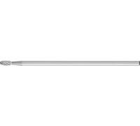 PFERD 21210087 Fraise sur tige Carbure de tungstène goutte Longueur 75 mm Dimension produit, Ø 3 mm Longueur de travail 7