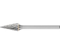 PFERD 21215083 Fraise sur tige Carbure de tungstène cône pointu Longueur 43 mm Dimension produit, Ø 6 mm Longueur de travail 13