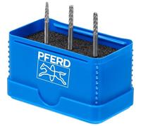 PFERD 21901403 Lot de 3 fraises en carbure de tungstène - Denture Allround - Diamètre de la tige : 3 mm - Diamètre de la tige : 3 mm - Pour une utilisation universelle sur les matériaux les plus