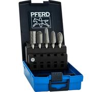 Pferd 26552 5 pièces en carbure de coupe diamant BUR Ensemble avec coque en plastique, 1/10,2 cm Tige