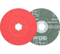 Pferd 40729 Combiclick Fibre disque, EN CÉRAMIQUE Oxyde Co-cool, 4-1/5,1 cm de diamètre, 13300 TR/mn, grain 80 (lot de 25)