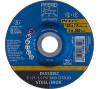 PFERD 62012630 E 125-1,9 PSF DUO STEELOX Disque à ébarber à moyeu déporté Diamètre 125 mm Ø de perçage 22.23 mm 10 pc(s)