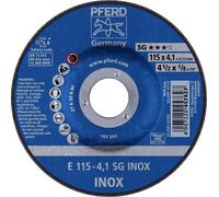 PFERD 62211423 E 115-4,1 SG INOX Disque à ébarber à moyeu déporté Diamètre 115 mm Ø de perçage 22.23 mm acier inoxydable 10 pc(s)