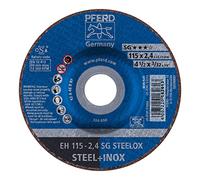 PFERD 63202 Lot de 25 roues dépressées, type 27, oxyde d'aluminium A, 10,2 cm de diamètre x 0,95 cm d'épaisseur, alésage de 2,7 cm, 13300 tr/min max.