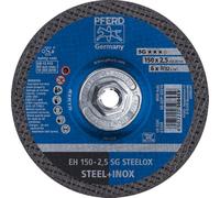 PFERD 63216 Lot de 10 roues dépressées, type 27, oxyde d'aluminium A, 15,2 cm de diamètre x 3/32" d'épaisseur, filetage 5/8-11, 10200 tr/min max.