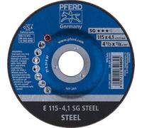 PFERD 63400 Lot de 10 meules de meulage en oxyde d'aluminium, diamètre 10,2 cm x épaisseur 0,6 cm diamètre alésage 2,4 cm 13300 tr/min grain 24