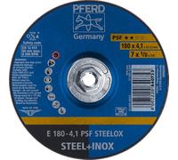 PFERD 63416 Lot de 10 meules de meulage en oxyde d'aluminium A 17,8 cm de diamètre x 0,63 cm d'épaisseur, filetage 5/8-11" 8600 tr/min
