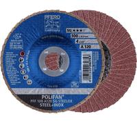 PFERD 67612100 PFF 100 A 120 SG STEELOX/16,0 Disque segmenté Diamètre 100 mm Ø de perçage 16 mm acier inoxydable, acier 10 pc(s)