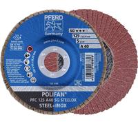 PFERD 67704125 PFC 125 A 40 SG STEELOX Disque segmenté Diamètre 125 mm Ø de perçage 22.23 mm acier inoxydable, acier 10 pc(s)