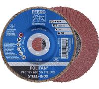 PFERD 67708125 PFC 125 A 80 SG STEELOX Disque segmenté Diamètre 125 mm Ø de perçage 22.23 mm acier inoxydable, acier 10 pc(s)