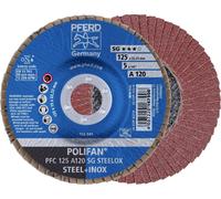 PFERD 67712125 PFC 125 A 120 SG STEELOX Disque segmenté Diamètre 125 mm Ø de perçage 22.23 mm acier inoxydable, acier 10 pc(s)