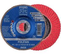 PFERD 67712580 PFC 125 CO-FREEZE 80 SG INOX Disque segmenté Diamètre 125 mm Ø de perçage 22.23 mm Alliage à base de nickel