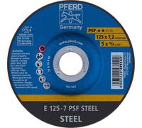 Pferd Disque à ébarber E 125-7 PSF STEEL 125 x 7,2 x 22,23 mm à moyeu déporté 5 pièces