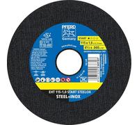 Pferd Disques de découpe EHT 115-1,0 START – 115 mm, 1,0 mm – Acier/INOX – Boîte 10